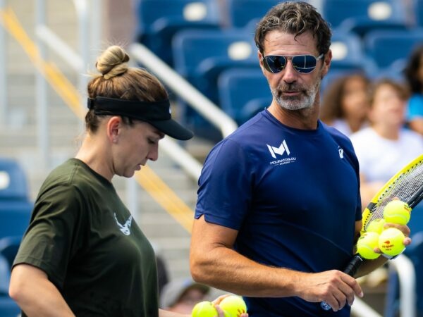 Patrick Mouratoglou et Simona Halep à l'US Open 2022