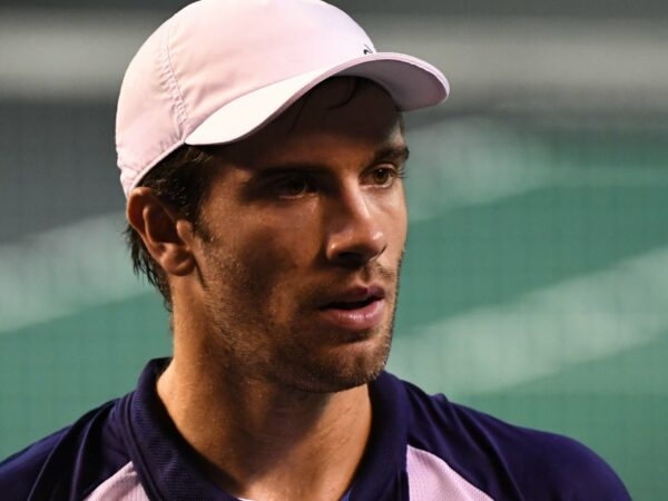 Borna Coric during his match against Roberto Bautista Agut in Davis Cup in Malaga