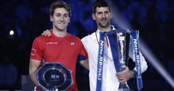 Casper Ruud et Novak Djokovic, ATP Finals 2022