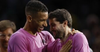 Gilles Simon et Félix Auger-Aliassime, Rolex Paris Masters 2022