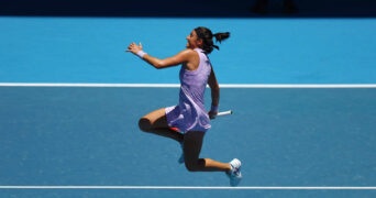 Caroline Garcia après son premier tour à l'Open d'Australie 2023