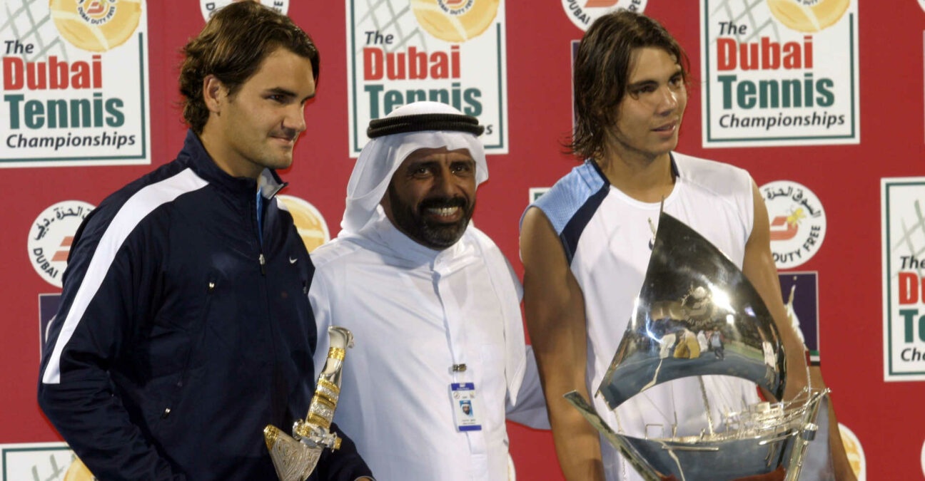 Roger Federer et Rafael Nadal à Dubaï en 2006