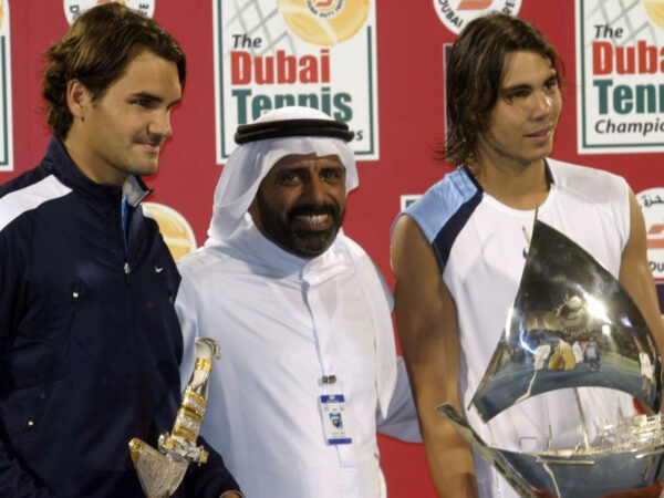 Roger Federer et Rafael Nadal à Dubaï en 2006