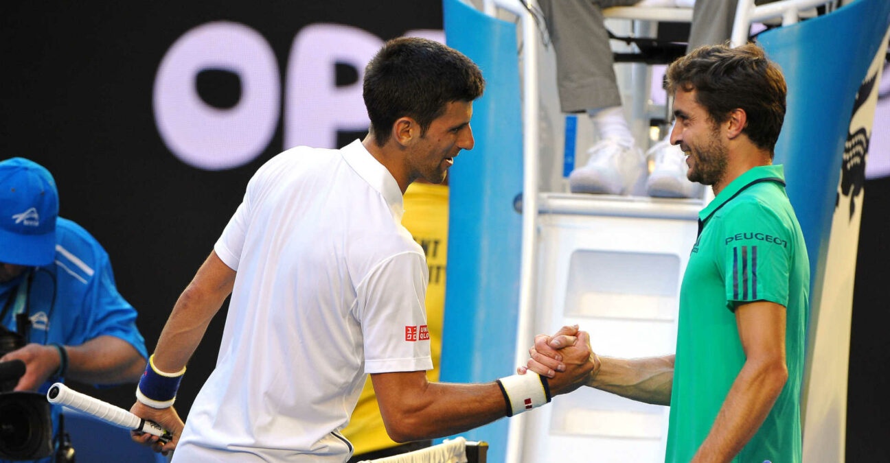 Novak Djokovic et Gilles Simon à l'Open d'Australie