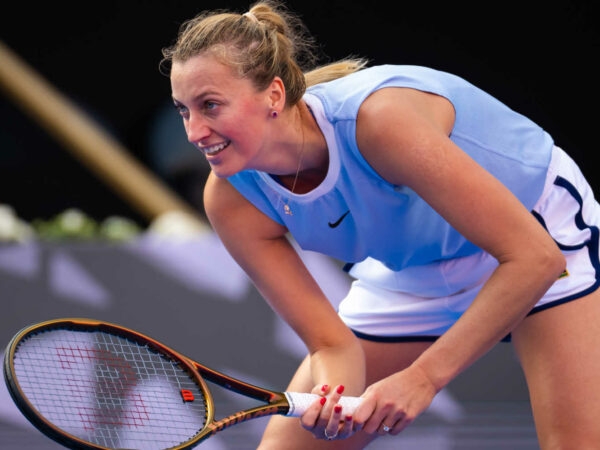 Petra Kvitova à l'entraînement à Doha