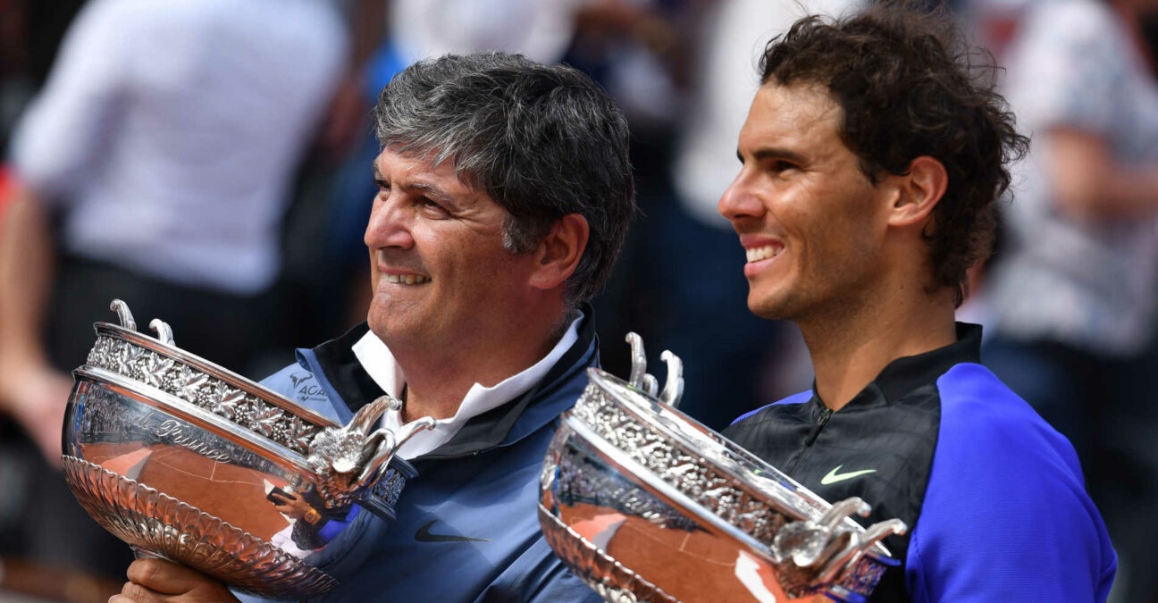 Toni et Rafael Nadal à Roland Garros en 2017