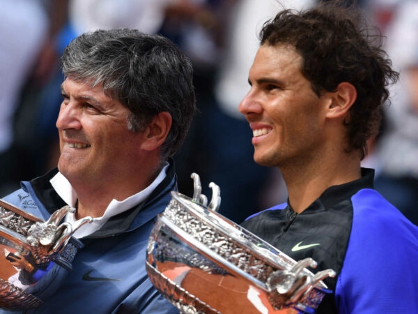 Toni et Rafael Nadal à Roland Garros en 2017