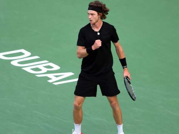 Andrey Rublev en demi-finale à Dubaï en 2023