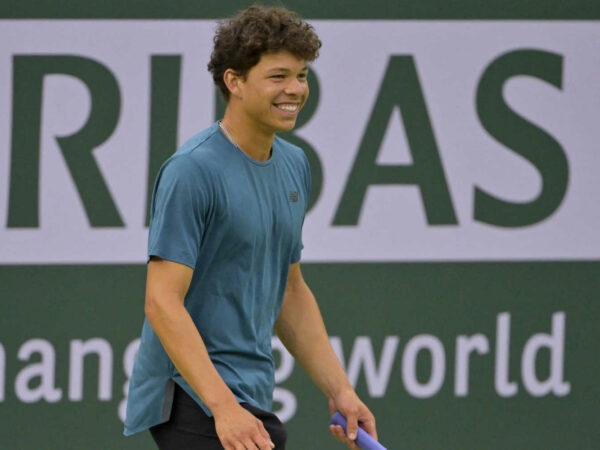 Ben Shelton à l'entraînement à Indian Wells 2023