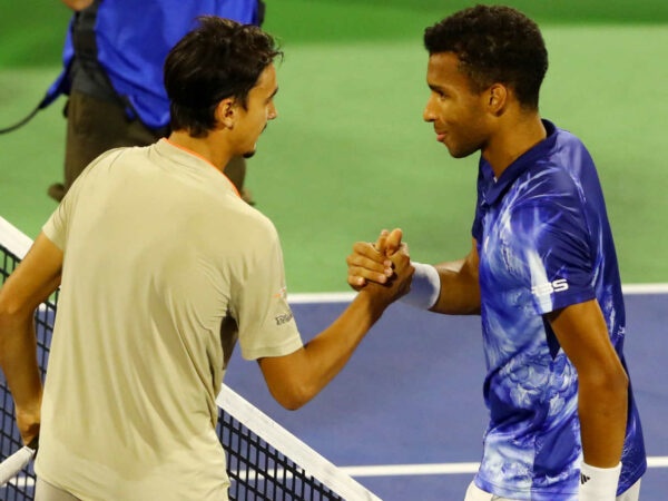 Lorenzo Sonego et Félix Auger-Aliassime à Dubaï en 2023