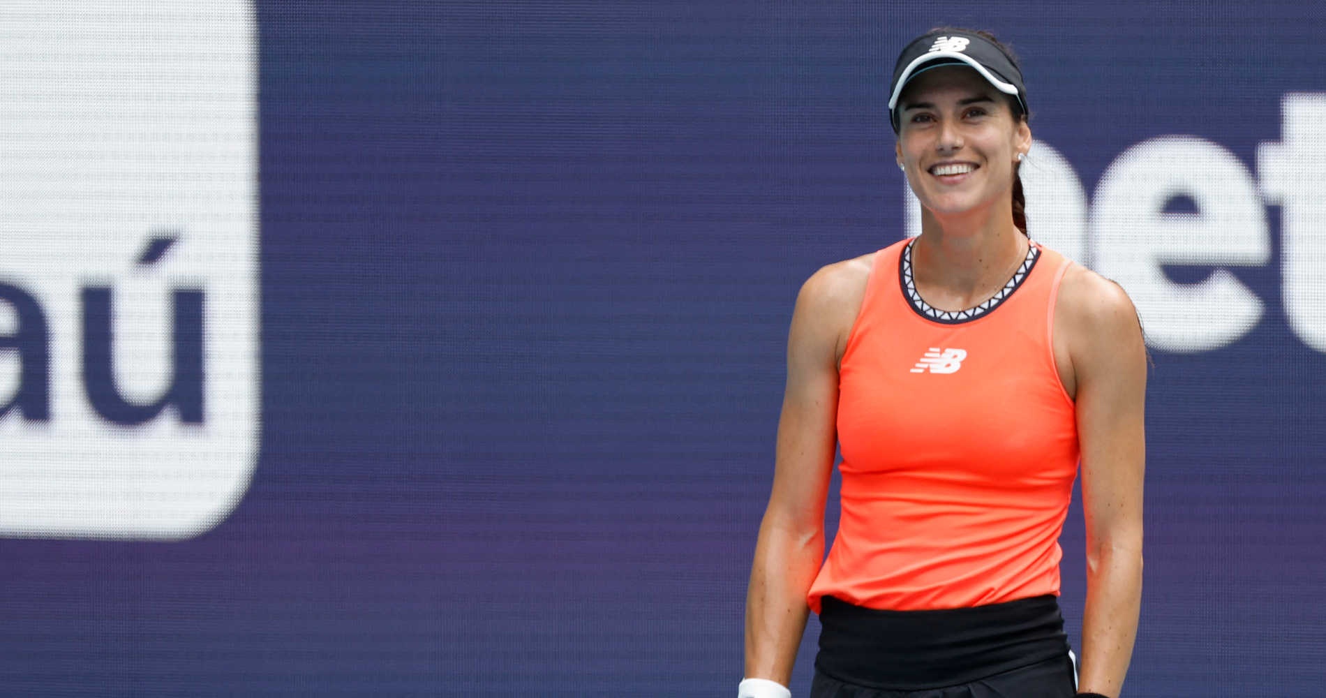 Sourire de Sorana Cirstea à Miami en 2023