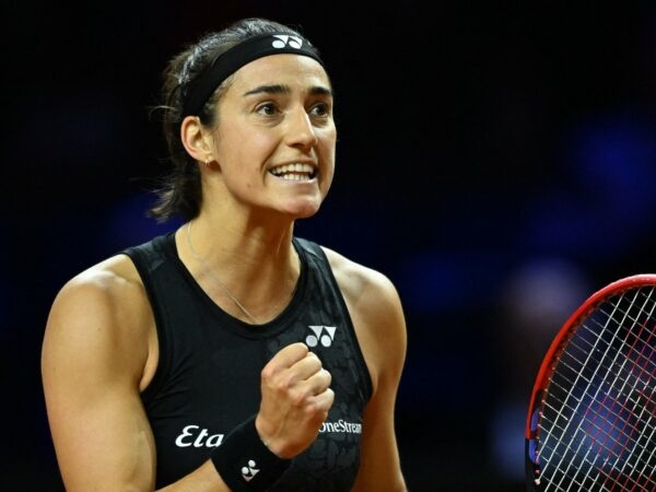 Caroline Garcia Stuttgart celebration