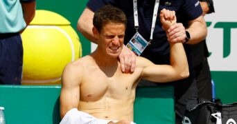 Diego Schwartzman Monte Carlo kiné épaule medical time out