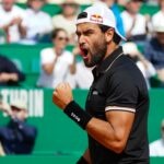 Matteo Berrettini Monte Carlo reaction poing serré