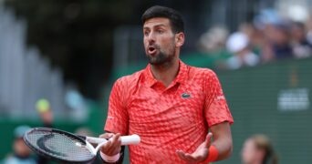 Novak Djokovic Monte Carlo reaction colère