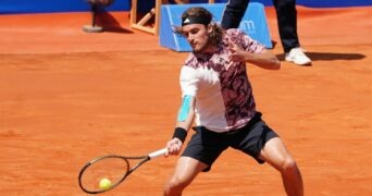 Stefanos Tsitsipas Barcelone coup droit