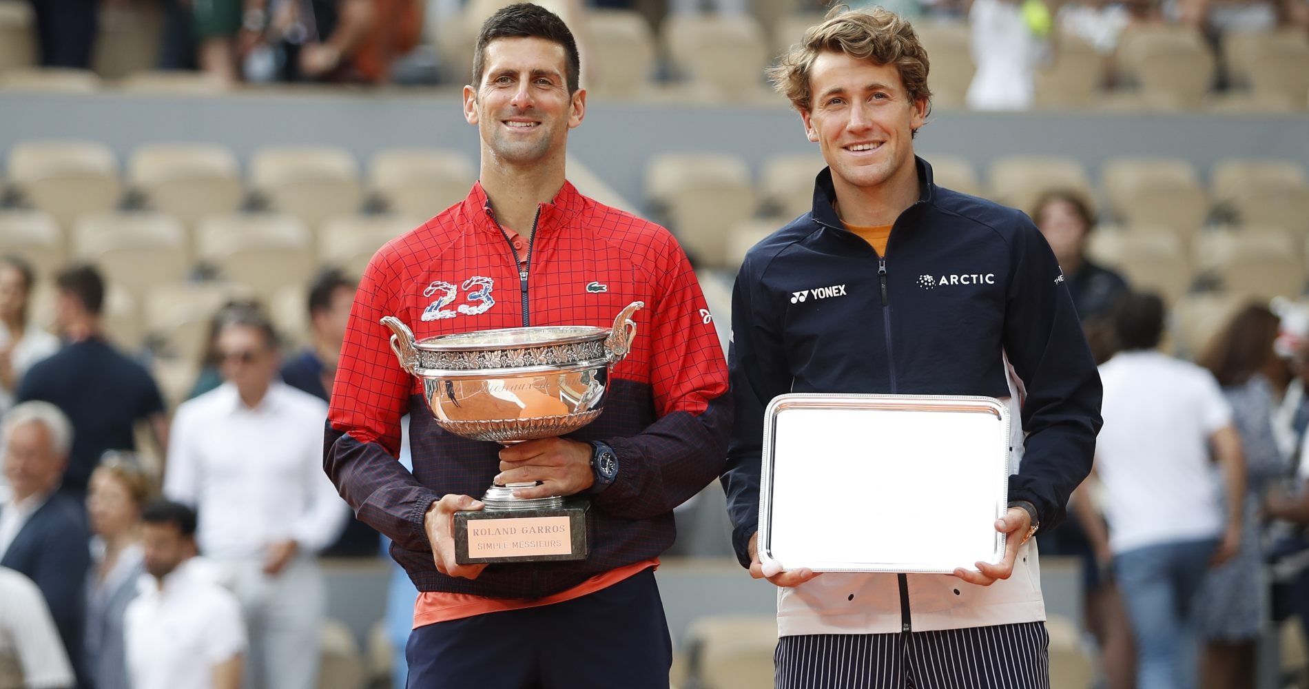 Novak Djokovic et Casper Ruud, Roland-Garros 2023 