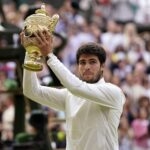 Carlos Alcaraz, Wimbledon 2023 | © Alberto Pezzali/AP/SIPA
