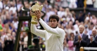 Carlos Alcaraz, Wimbledon 2023 | © Alberto Pezzali/AP/SIPA