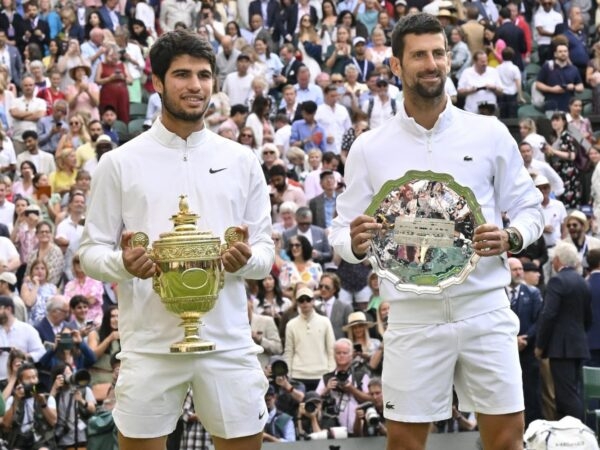 Carlos Alcaraz et Novak Djokovic - Wimbledon 2023