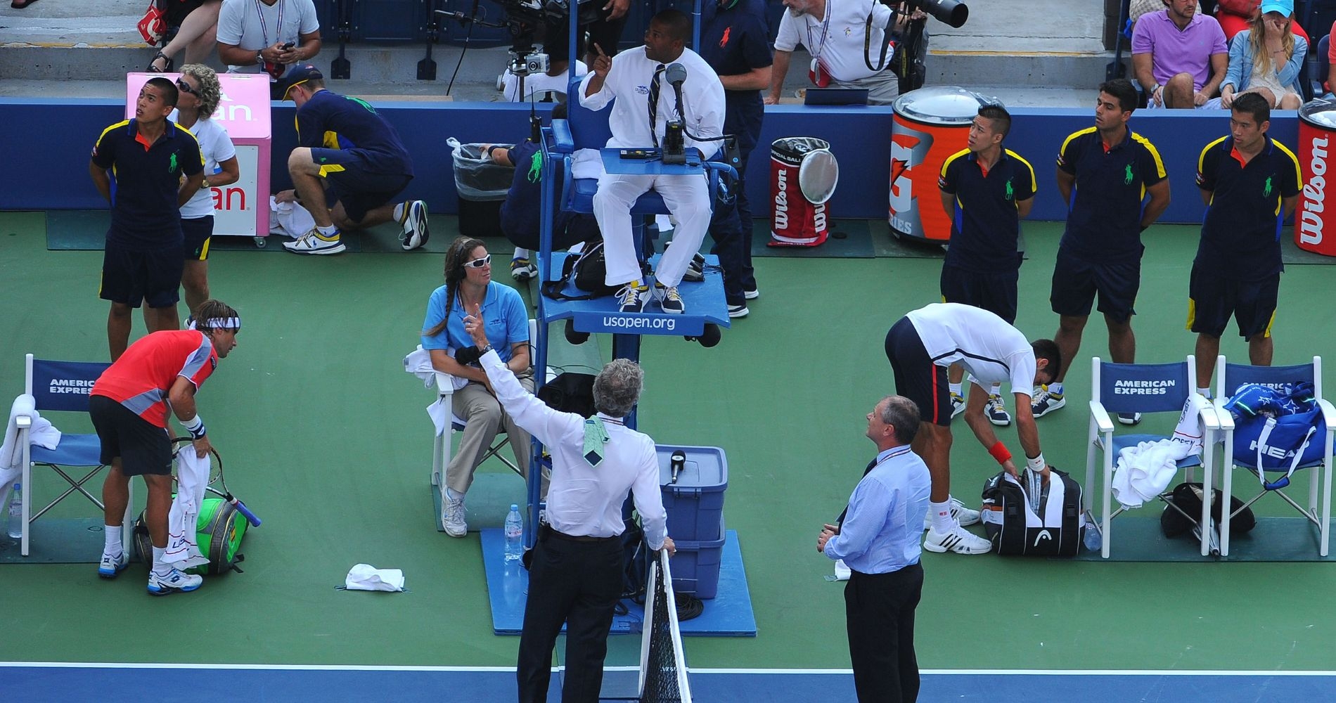 Novak Djokovic et David Ferrer - US Open 2012