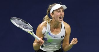 Elise Mertens US Open 2023 joie