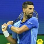 Novak Djokovic US Open 2023 revers fin de geste