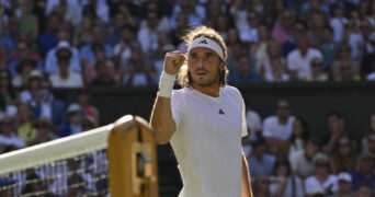 Tsitsipas, Wimbledon 2023 -(c) Chryslene Caillaud / Panoramic