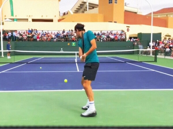 Roger Federer, entraînement Indian Wells