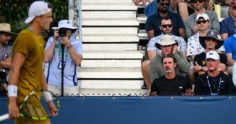 Holger Rune et Patrick Mouratoglou, Cincinnati 2023