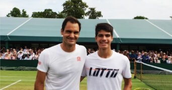 Carlos Alcaraz, Roger Federer, Wimbledon 2019