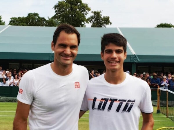 Carlos Alcaraz, Roger Federer, Wimbledon 2019