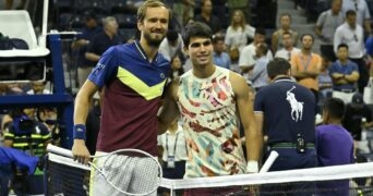 Daniil Medvedev et Carlos Alcaraz, US Open 2023