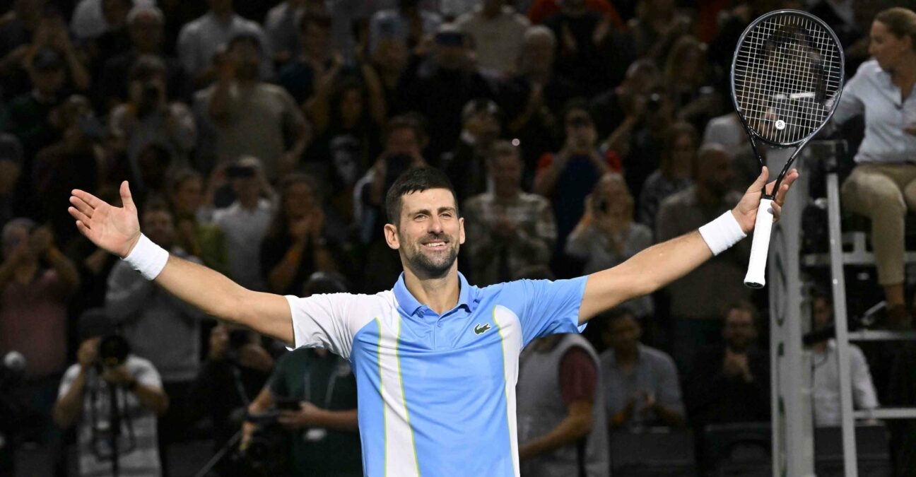 Novak Djokovic Rolex Paris Masters 2023 joie