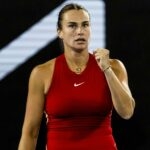 Aryna Sabalenka Open d'Australie 2024 poing serré