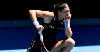 Caroline Garcia Open d'Australie 2023 (1) moue déception
