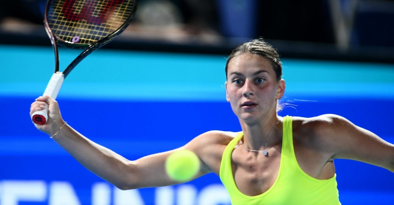 Marta Kostyuk Open d'Australie 2024 coup droit slicé