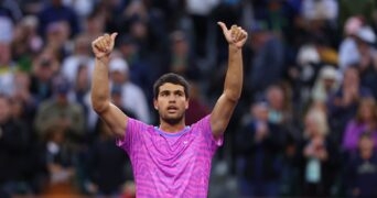 Carlos Alcaraz Indian Wells 2024 joie célébration