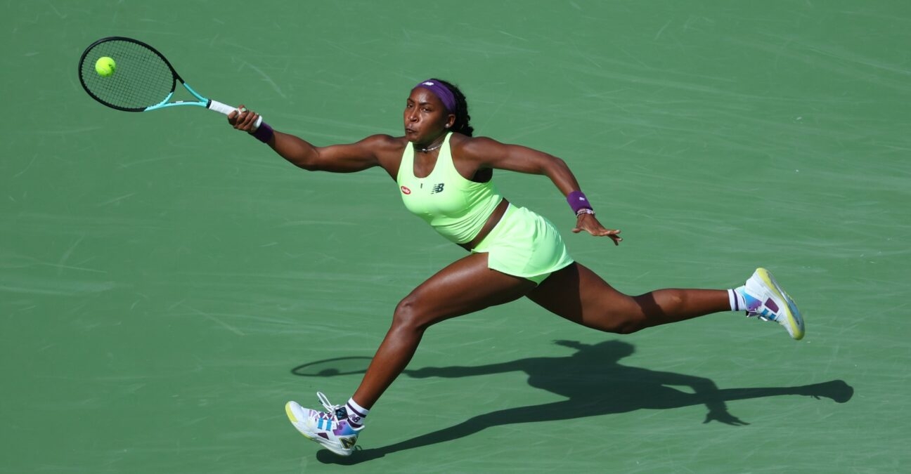 Coco Gauff Indian Wells 2024 coup droit défense