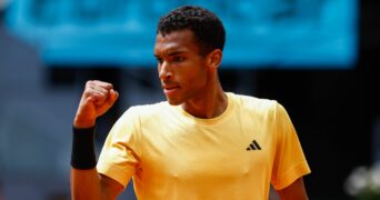 Felix Auger Aliassime Madrid 2024 poing serré