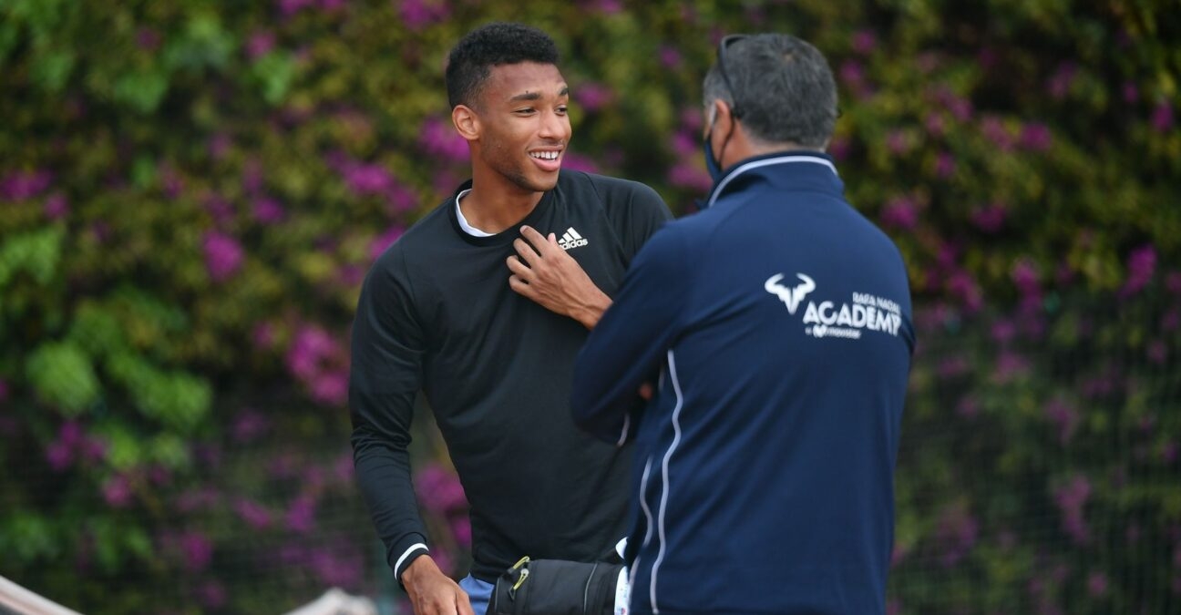 Felix Auger-Aliassime et Toni Nadal en 2021