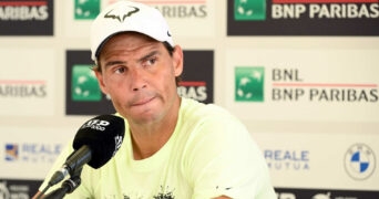 Rafael Nadal en conférence de presse, Rome 2024