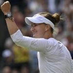 Barbora Krejcikova Wimbledon 2024 point serré
