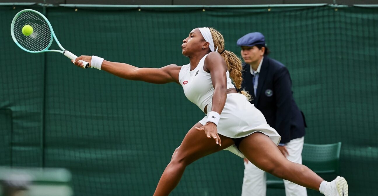 Coco Gauff Wimbledon 2024 coup droit défense