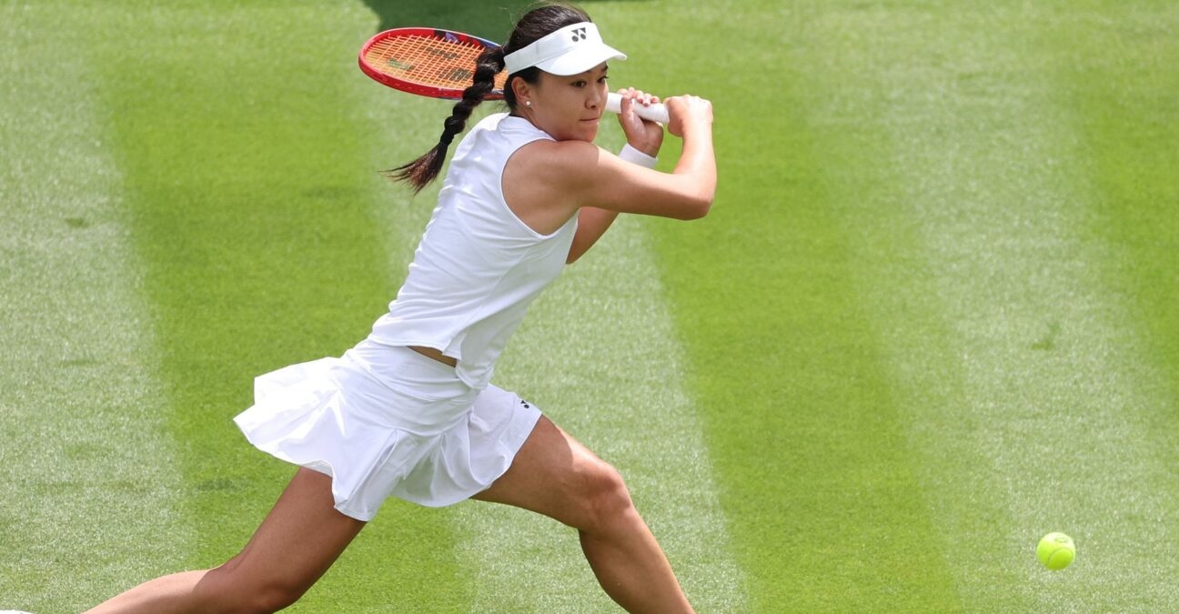 Lin Zhu Wimbledon 2023 revers slicé