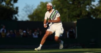 Lucas Pouille Wimbledon 2024 reprise d'appuis