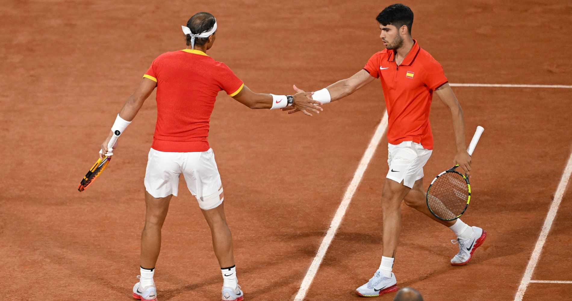 Rafael Nadal et Carlos Alcaraz - Paris 2024