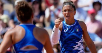 Sara Errani et Jasmine Paolini, Jeux Olympiques Paris 2024.