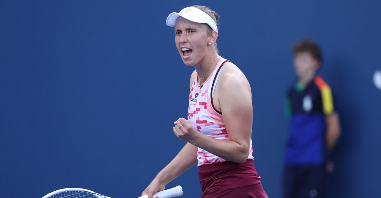 Elise Mertens US Open 2024 poing serré