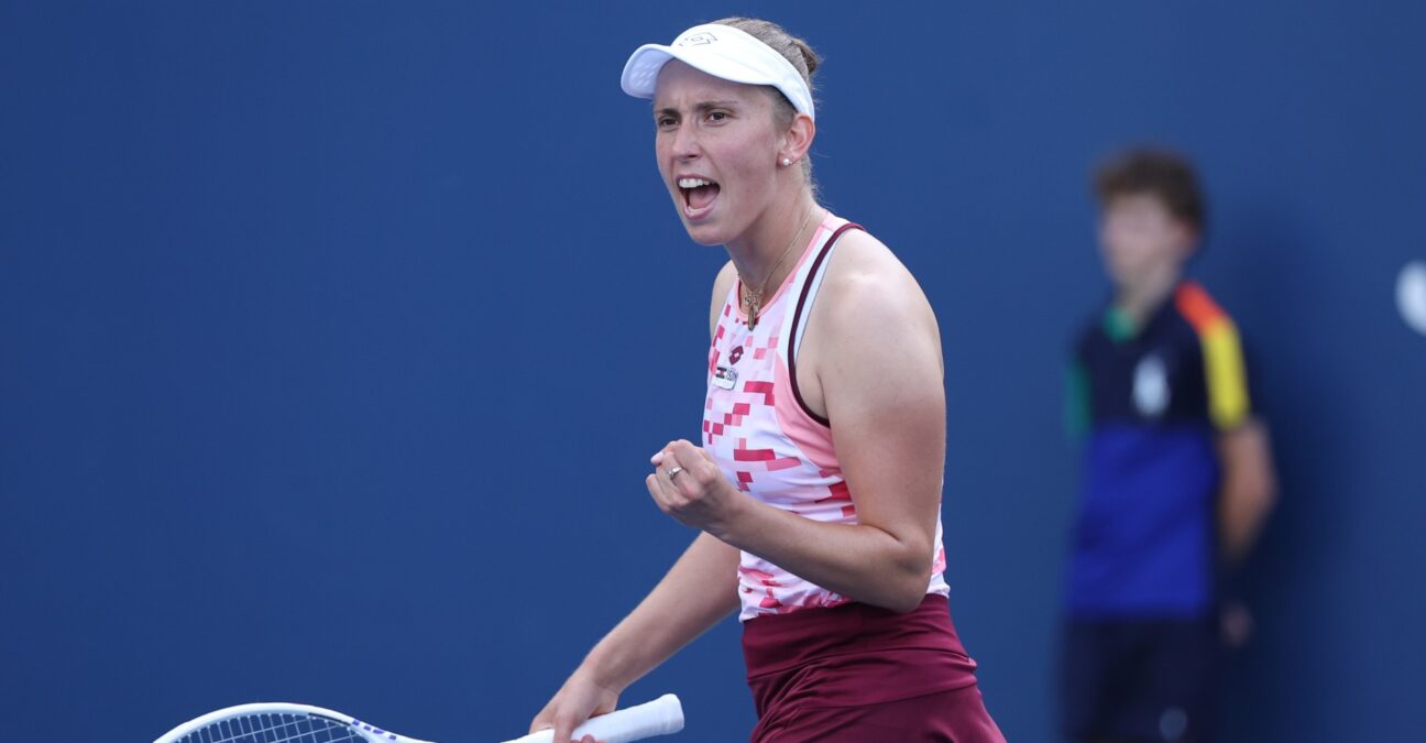 Elise Mertens US Open 2024 poing serré